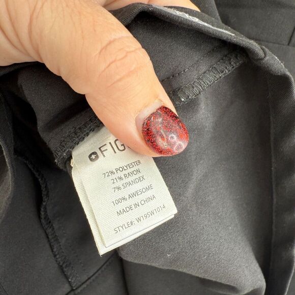 Figs Malindi Top Black Technical Collection Tailored XS Pockets Collared - Picture 10 of 10